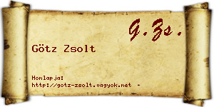 Götz Zsolt névjegykártya